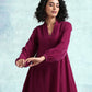 trueBrowns Magenta Velvet Co-Ord Set - Swadesiicart