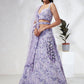 House of Panchhi Lavender Georgette Sequins And Thread Embroidery Lehenga Choli & Dupatta | Swadesiicart