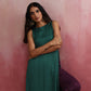 trueBrowns Green Modal High slit Kurta Set | Swadesiicart