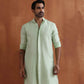 trueBrowns Men's Green Sequin Chanderi Kurta | Swadesiicart