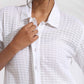 trueBrowns White Check Cotton Kurta Set | Swadesiicart
