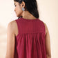 trueBrowns Carrot Cotton Dobby Sleeveless Co-ord Set - Swadesiicart
