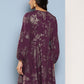 Ahalyaa Floral Print Puff Sleeves Empire Crepe Ethnic Dress | Swadesiicart
