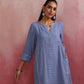 trueBrowns Sky BLue Cotton Kurta Co-ord set - Swadesiicart