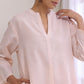 trueBrowns Pink Slub Relaxed Fit Co-Ord Set - Swadesiicart