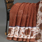Brown With Off White Colour Leheriya Georgette Swadesiicart By Gayathri Reddy Designer Studio