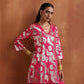 trueBrowns Pink Metallic Sharara Set | Swadesiicart