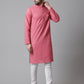Even Apparels Rust Pure Cotton Kurta With Band Collar | Swadesiicart