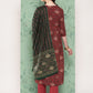InWeave Women's Long Kurta Set Rust Ajrakh With Green Ajrakh Dupatta - Swadesiicart