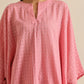 trueBrowns Light Pink Dobby Oversized Co-Ord Set - Swadesiicart