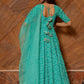 Pomcha Jaipur Bandhej Tiffany Blue Cotton Anarkali Set | Swadesiicart