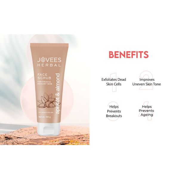 Jovees Apricot & Almond Face Scrub - Swadesiicart
