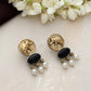 trueBrowns Gold Elephant Embossed Dangle Earrings | Swadesiicart
