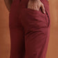 trueBrowns Men's Rust Cotton Twill Pants | Swadesiicart