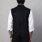 Even Apparels Men's Black Nehru Jacket With Welt Pockets | Swadesiicart