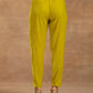 trueBrowns Lime Velvet Pant | Swadesiicart