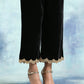 trueBrowns Black Velvet Lace Pant | Swadesiicart