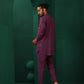 trueBrowns Men's Purple Dobby Co-ord Set - Swadesiicart