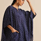trueBrowns Blue Bandhani Silk Printed Boxy Fit Co-Ord Set - Swadesiicart