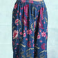 trueBrowns Blue Printed Velvet Pant | Swadesiicart