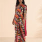 trueBrowns Cola Pink Muslin Ikat Saree | Swadesiicart