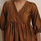 trueBrowns Brown Silk Angrakha Co-ord Set - Swadesiicart