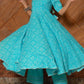 Pomcha Jaipur Bandhej Blue Cotton Anarkali Set | Swadesiicart