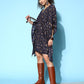 InWeave Women's Navy Jaal Print Kaftan Dress - Swadesiicart