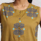 trueBrowns Green Cotton Print Top & Flared Pants Co-ord Set - Swadesiicart