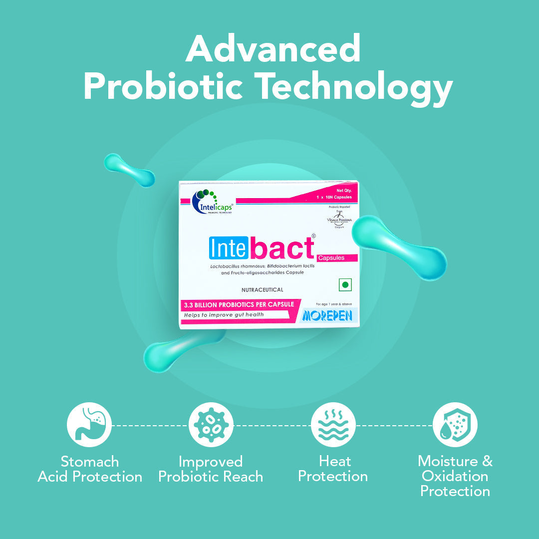 Dr Morpen Intebact Probiotic Capsules | Swadesiicart