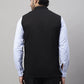 Even Apparels Men's Black Nehru Jacket With Welt Pockets | Swadesiicart