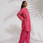 trueBrowns Pink Cotton Print Kurta Co-ord Set - Swadesiicart