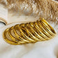 Tehzeeb Creations Women's Golden Viral Spiral Bangle For Girl And Women - Swadesiicart