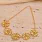 trueBrowns Gold-Polished Leaf Choker | Swadesiicart