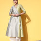 Ahalyaa Women Green Art Silk Fluid Tie-Up Kurta | Swadesiicart