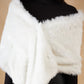 InWeave Women's Pure White Faux Fur Cape - Swadesiicart