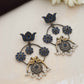 trueBrowns Silver Tone Chandbali Earrings - Swadesiicart