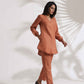 trueBrowns Rust Slub Co-ord Set - Swadesiicart