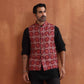 trueBrowns Men's Beige Printed Nehru Jacket | Swadesiicart