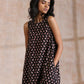trueBrowns Black Bird Bagru Print Cotton Sleeveless Kurta Pant Set | Swadesiicart