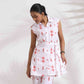 trueBrowns White Cotton Print Tie-up Top & Pants Co-ord Set - Swadesiicart
