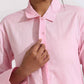 trueBrowns Pink Cotton Embroidered Kurta Set | Swadesiicart