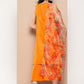 InWeave Women's Tangy Orange Short Pallazo Set W Green Or Dupatta - Swadesiicart