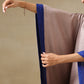 trueBrowns Grey Textured Silk High Low Kaftan Pant Set | Swadesiicart