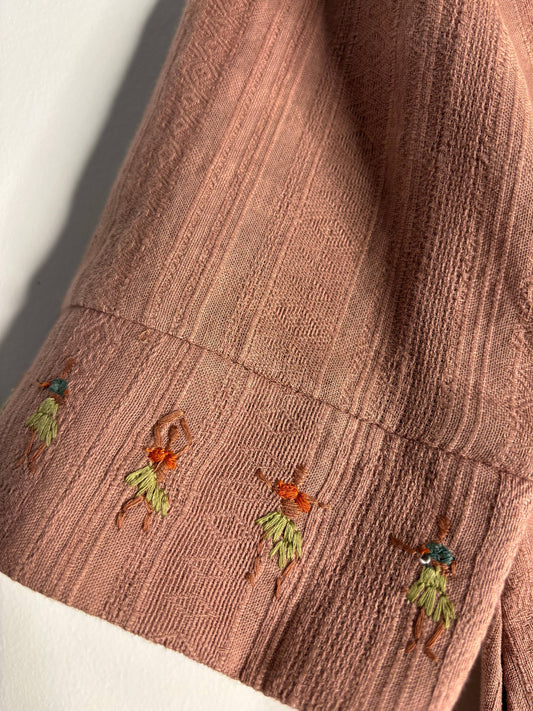 trueBrowns Blush Pink Gauza Co-ord Set - Swadesiicart