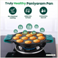 The Indus Valley 12 Pit/Cup CASTrong Cast Iron Paniyaram/Appe Pan, Pre-seasoned, with Double Handle Silicone Grip,Toxin-free, 20.8 cm, 2.2 kg