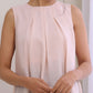trueBrowns Pink Slub Sleeveless Kurta Pant Set | Swadesiicart