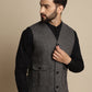 Even Apparels Men's Grey Woolen Waistcoat With Patch Pocket | Swadesiicart