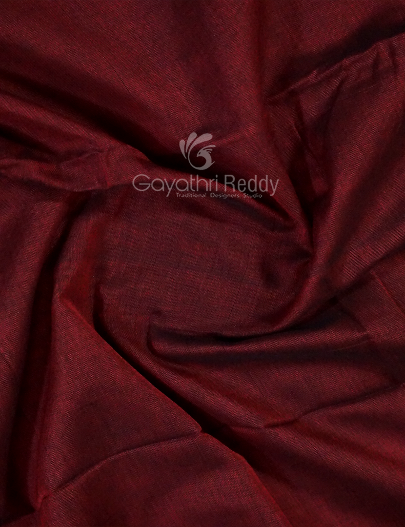 Kalanetha Maroon Coloured Pure Narayanpet Cotton Saree By Gayathri Reddy Designer Studio | Swadesiicart