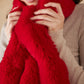 InWeave Women's Cherry Red Faux Fur Neck Warmer - Swadesiicart